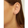 14K gold circle stud earrings
