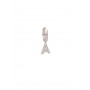 925 Silver Rhodium Plated Earring Letter