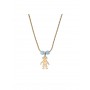Gold Plated Boy/Girl Personalized Necklace With Opal