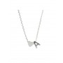 925 Silver Rhodium Plated Pendant Necklace Heart