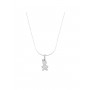 Silver Boy / girl pendant necklace combined with custom zirconia