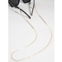 Gold Plated Glasses necklace styled with Clear Crystal Glass