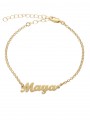 Gold Plated Personalized Name Bracelet