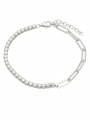 925 Silver Rhodium Plated Festive Bracelets styled with Clear Man made Cubic Zirconia