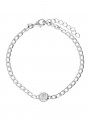 925 Silver Rhodium Plated Festive Bracelets styled with Clear Man made Cubic Zirconia