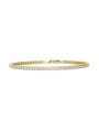 14K Gold Bracelet with Clear Man made Cubic Zirconia       