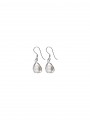 925 Silver Rhodium Plated Drops decorated with Cultured Pearl