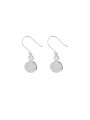 925 Silver Rhodium Plated Drops styled with Man made Cubic Zirconia and Man made Chalcedony