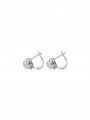925 Silver Rhodium Plated Stud adorned with Man made Cubic Zirconia and Cultured Pearl