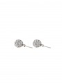 925 Silver Rhodium Plated Stud adorned with Clear Crystal Glass