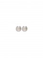 925 Sterling Silver Stud adorned with Man made Cubic Zirconia and Cultured Pearl
