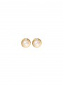 Gold Plated Stud decorated with Cultured Pearl