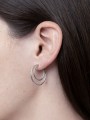 925 Silver Rhodium Plated Hoops
