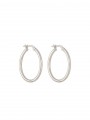 925 Silver Rhodium Plated Hoops