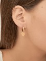 Gold Plated Hoops Heart