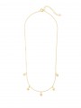 Gold Plated Pendant Necklace adorned with Clear Crystal Glass
