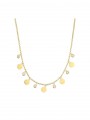 Gold Plated Delicate & Festive Necklace styled with Clear Man made Cubic Zirconia