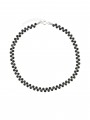 925 Sterling Silver Choker necklace styled with Black Man made Spinel