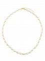 Gold Plated Delicate & Festive Necklace decorated with Cultured Pearl