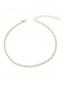 Gold Plated Choker necklace decorated with Clear Crystal Glass