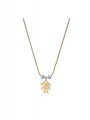 Gold Plated Boy/Girl Personalized Necklace With Opal