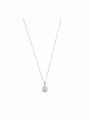 925 Sterling Silver and 925 Silver Rhodium Plated Pendant Necklace adorned with Clear Man made Cubic Zirconia