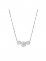 925 Sterling Silver and 925 Silver Rhodium Plated Pendant Necklace decorated with Clear Man made Cubic Zirconia