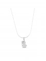 Silver Boy / girl pendant necklace combined with custom zirconia