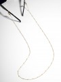 Gold Plated Glasses necklace decorated with White Synthetic pearl