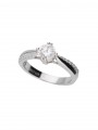925 Silver Rhodium Plated Delicate Ring styled with Clear Man made Cubic Zirconia
