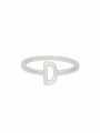 925 Silver Rhodium Plated Delicate Ring Letter