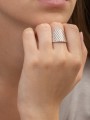 925 Silver Rhodium Plated Statement Ring