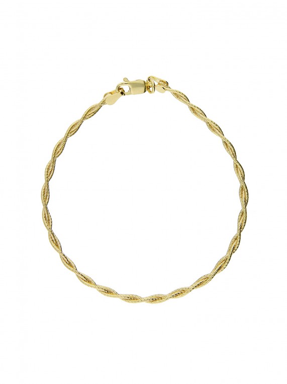 925 Sterling&Gold plated Delicate Bracelets Braid