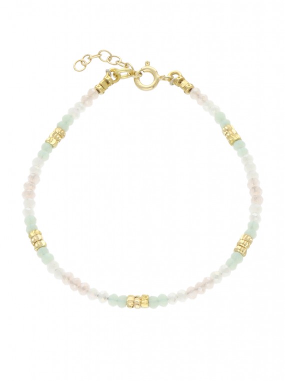 Gold Plated Delicate Bracelets adorned with Multicolor Crystal Glass
