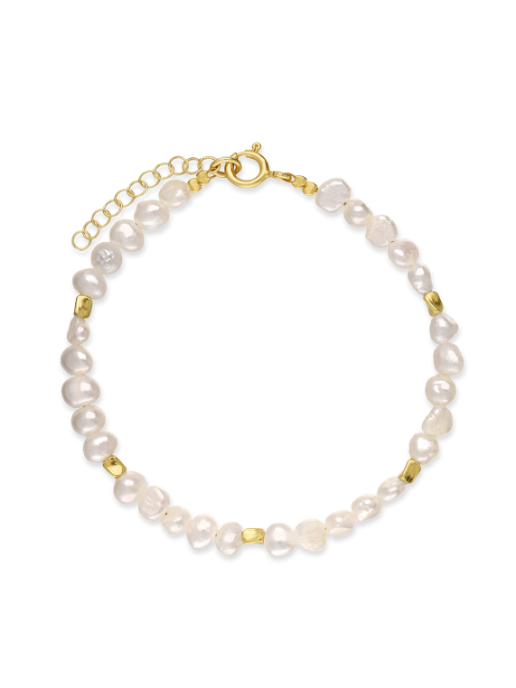 Gold Plated Delicate Bracelets adorned with Cultured Pearl