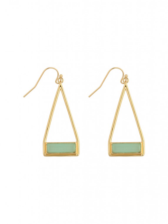 Gold Plated Drops styled with Sky Blue Man made Chalcedony
