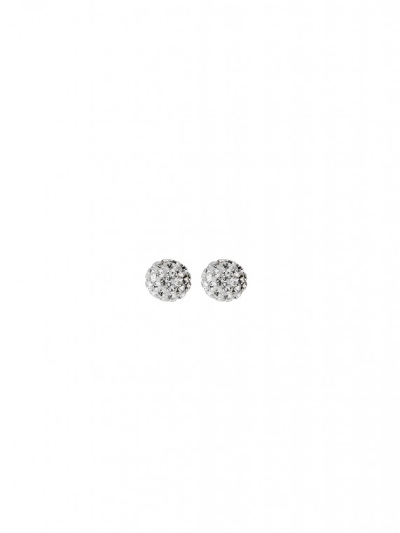 925 Sterling Silver Stud styled with Clear Crystal Glass