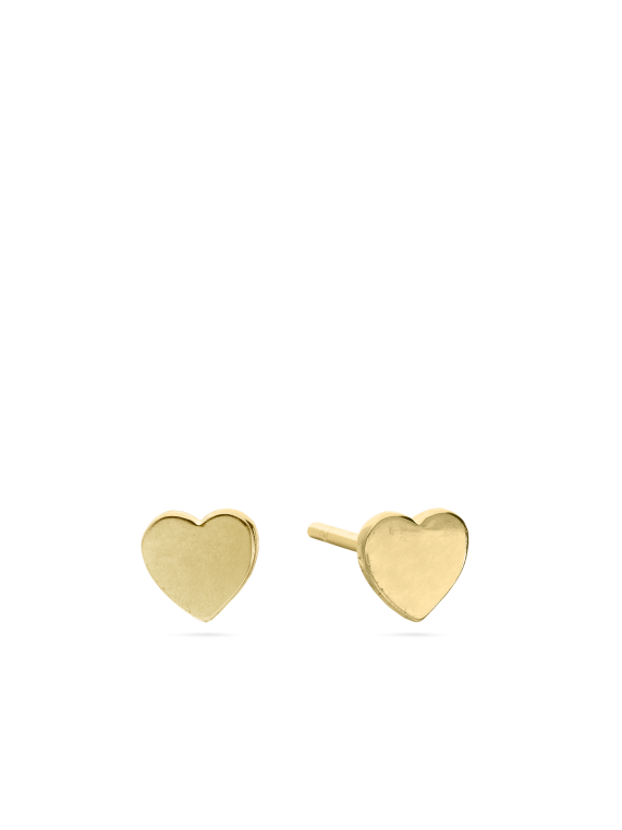 Gold Plated Stud Heart