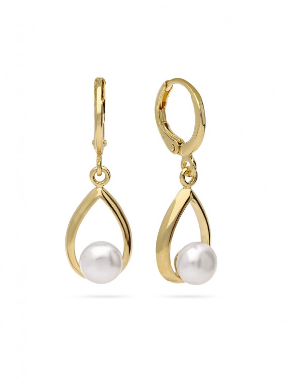Gold Plated Drops styled with Cultured Pearl