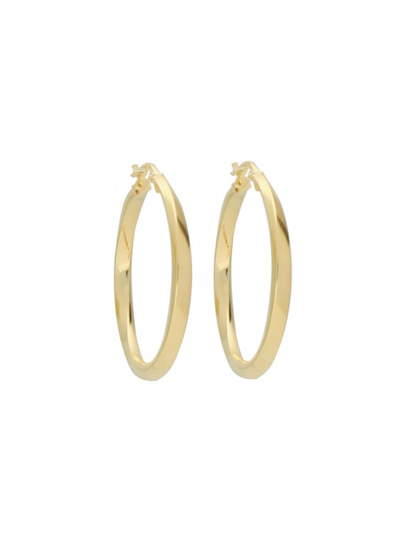 925 Sterling&Gold plated Hoops