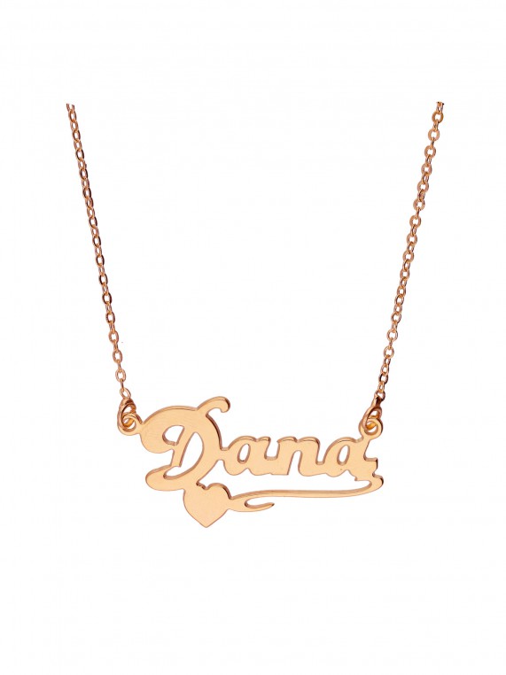 Personalized Name Necklace "Dana" Rose Gold Plated