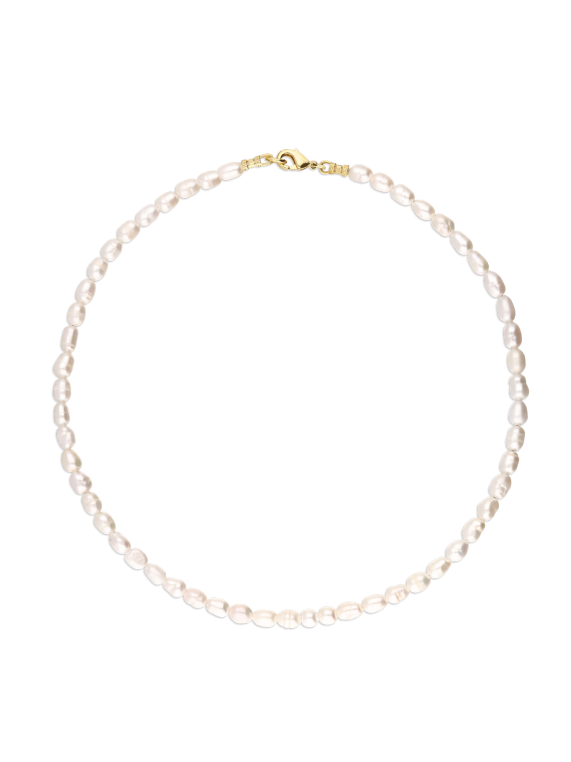 Gold Plated Choker necklace styled with Cultured Pearl